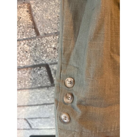 Dolan Olive Green Double-Breasted Blazer With Button Cuff Details & Notched Lape - Picture 5 of 11